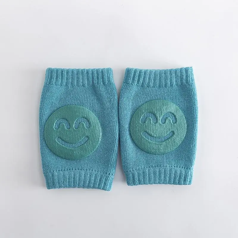 2pcs Learning to Crawl Knee Pads, Smile Patterned Knee Pads, Elastic Non-slip Knee Protector, Elbow Pads 1