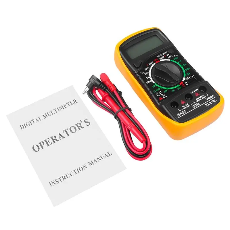 Multimeter Digital Paket Lengkap Dan Murah ASLI ADA BUZZERNYA MULTITESTER DIGITAL / MULTIMETER  Multitester LCD besar-  Digital Multimeter  Transistor Buzzer Original 7