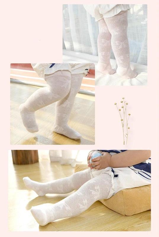 Product Introduction of New Baby Girl Spring Summer Pantyhose Knitted Cotton Children Tights Thin Breathable Infant Toddler Stockings Kids Accessories 28