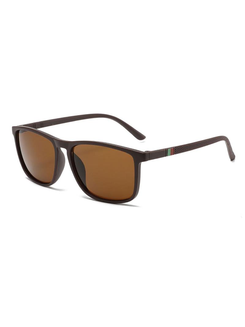 Product Introduction of Unisex Simple Style Square Frame Sunglasses, Trendy Casual Sunglasses for Everyday Use, Fashion Accessories for Outdoor Activities 2