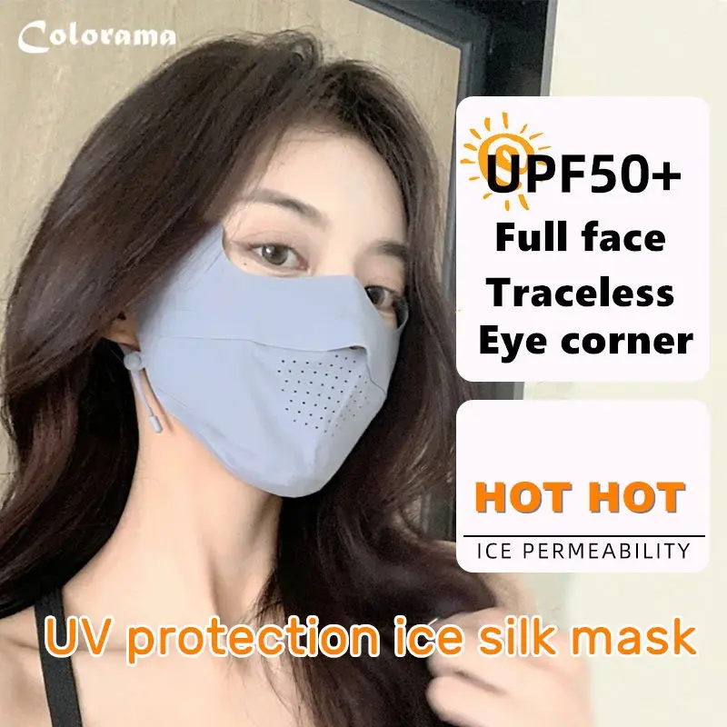 Topeng sutera ais boleh dibasuh dan boleh diguna semula untuk orang dewasa, topeng pelindung matahari berkualiti tinggi dengan gelung telinga boleh laras, penutup muka musim panas yang cepat kering untuk lelaki dan wanita, Pembungkusan individu