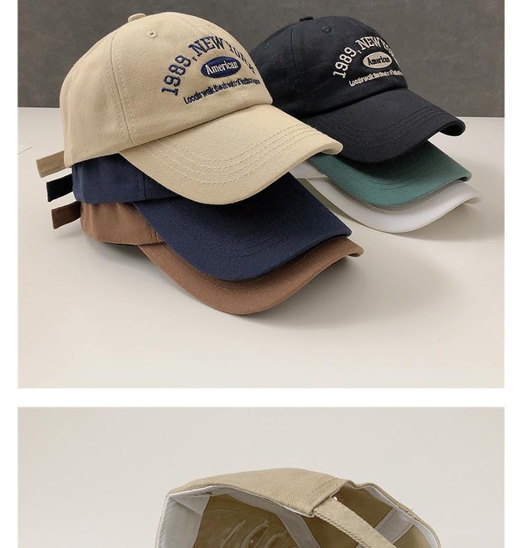 Product Introduction of Korean Retro Baseball Cap for Men & Women - Autumn & Winter Versatile Street Style with "1989" Letter Embroidery, Duckbill Hat for Summer, Couple's Design 2