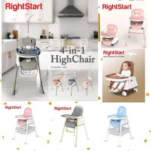 Kursi Makan Anak Bayi Right Start 4 in 1 High Chair Baby Booster HC 2372 / Trike 2385 / Lets Travel 2386