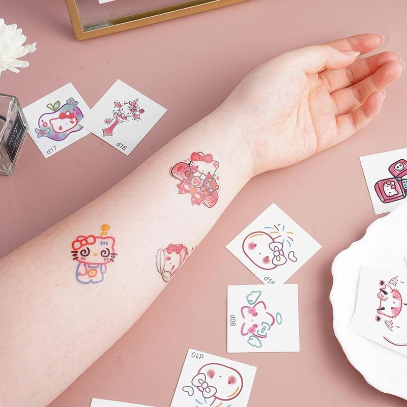 Product Introduction of Miếng Dán Hình Xăm, Phong Cách Ins, Đầy Màu Sắc, Thiết Kế Hello Kitty, 24 / 25 Cái, Miếng Dán Cơ Thể, Đồ Chơi Dopamine, Dễ Thương, Y7X1 22