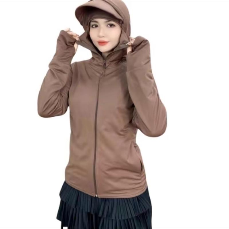 Áo chống nắng 2 lớp có che trán, vành mũ tháo rời, chất vải thông hơi thoáng khí mềm mát Sport 0