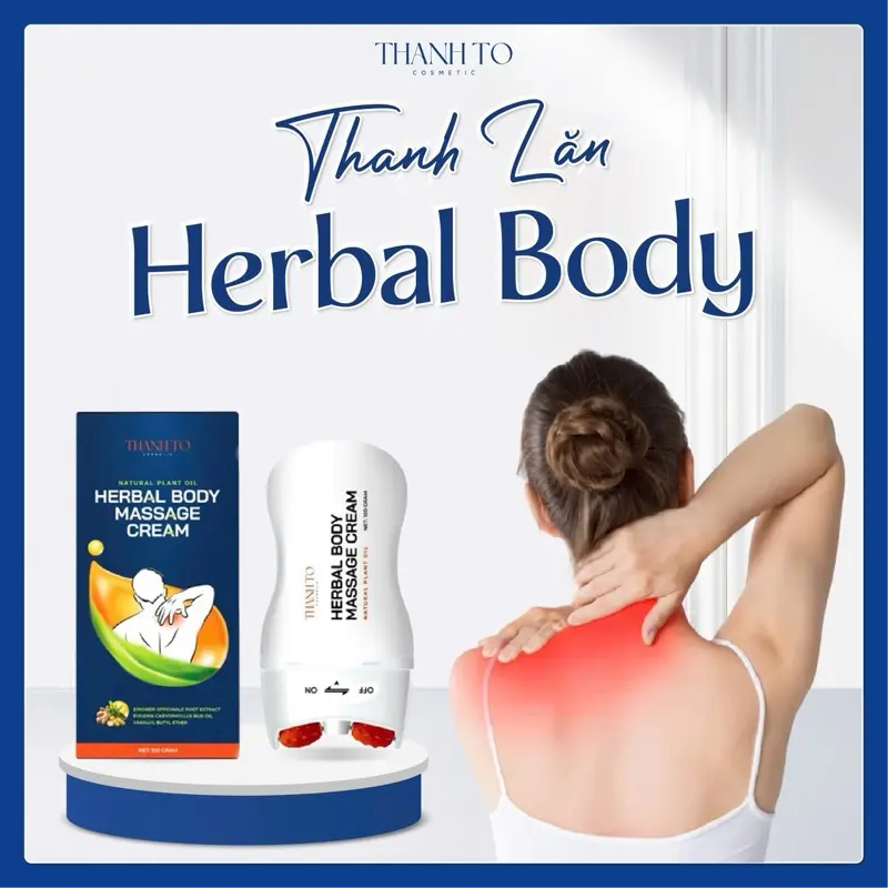 Kem Dầu Thanh Lăn Massage Herbal Body ( Hỗ trợ giảm nhức mỏi ) đầu lăn cao su 1