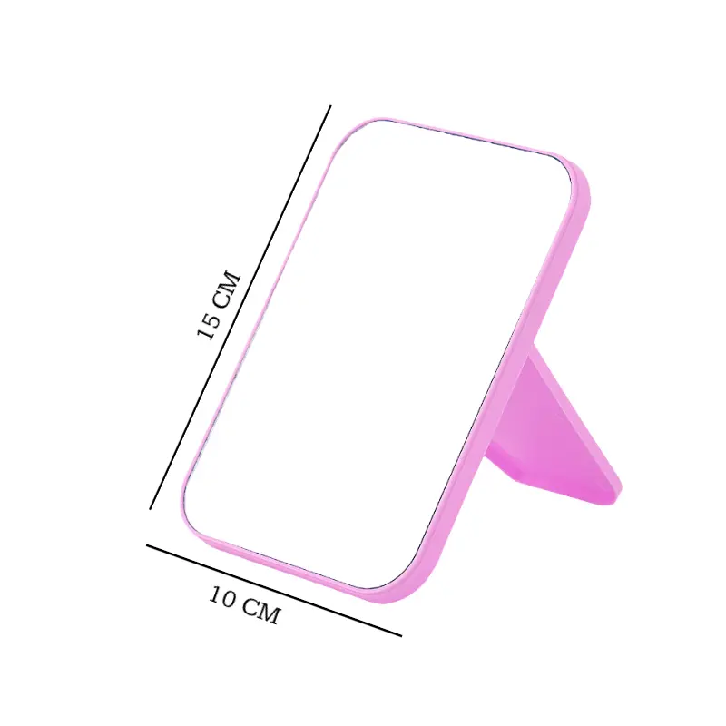 PUSAT17 CERMIN LIPAT PORTABLE PERSEGI / CERMIN KACA RIAS MAKE UP / CERMIN MEJA DUDUK SEGI / KACA CERMIN MAKEUP SERBAGUNA / BEAUTY MIRROR 4