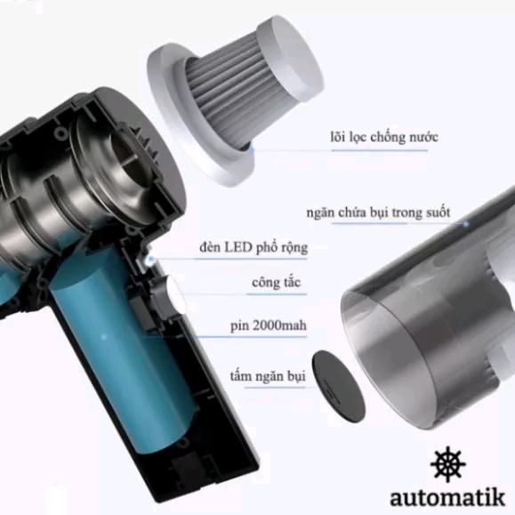 Máy Hút Bụi Cầm Tay Mini Không Dây, 120W - 9000PA, Hút Cực Mạnh, Mini Nhỏ Gọn Tiện Lợi 1