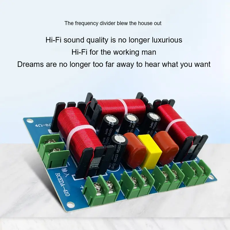 Bộ Chia Tần Số Âm Thanh Loa, Thiết Kế 4 Chiều, Crossover Loa Midrange + Bass, Thích Hợp Cho Loa Rạp Hát Gia Đình Nghe Nhạc Earphone 4