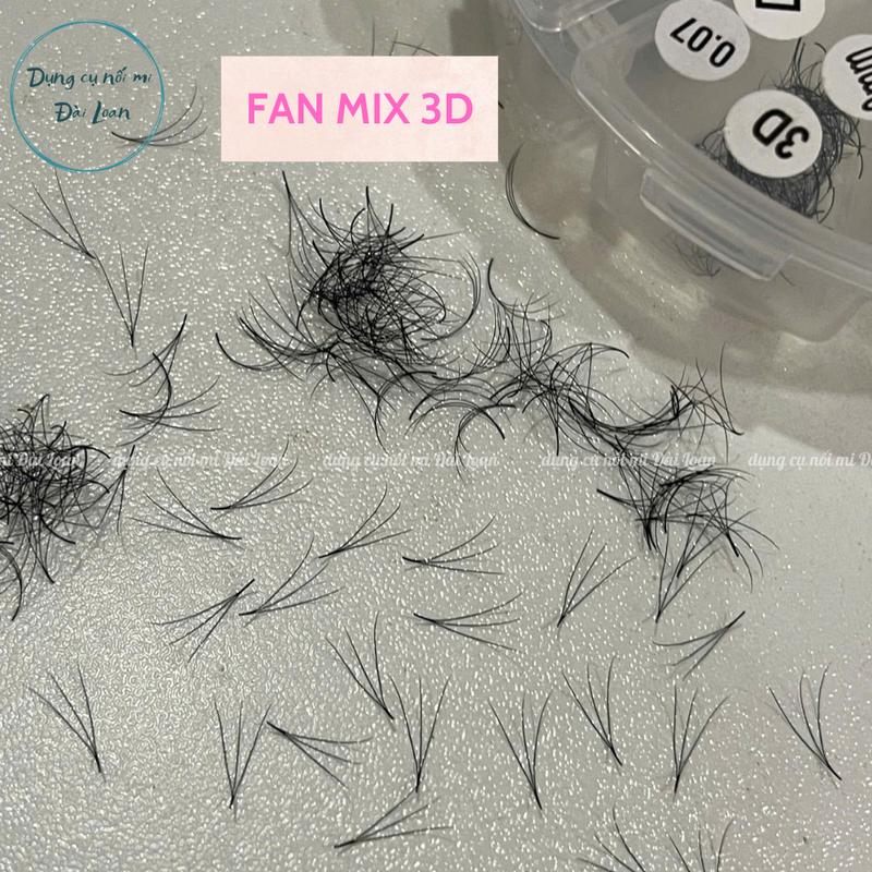Mi fan 3D Mix (9-15) Cong C, CC, D Hộp 1000 fans Women Trang Điểm Cosmetic Silicon Mỹ Phẩm Mascara