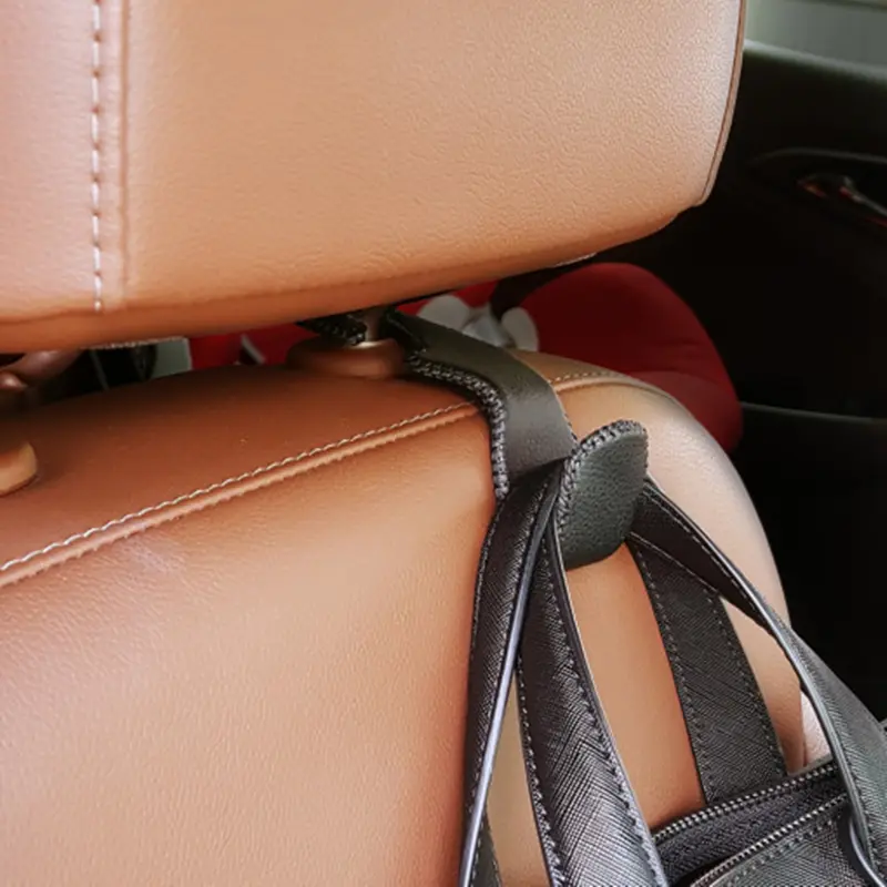 Car Seat Back Hook Customized Seat Back Hook Suede Hook for Car Vehicle Accessories Interior Car Tools Metal Hook Hanger