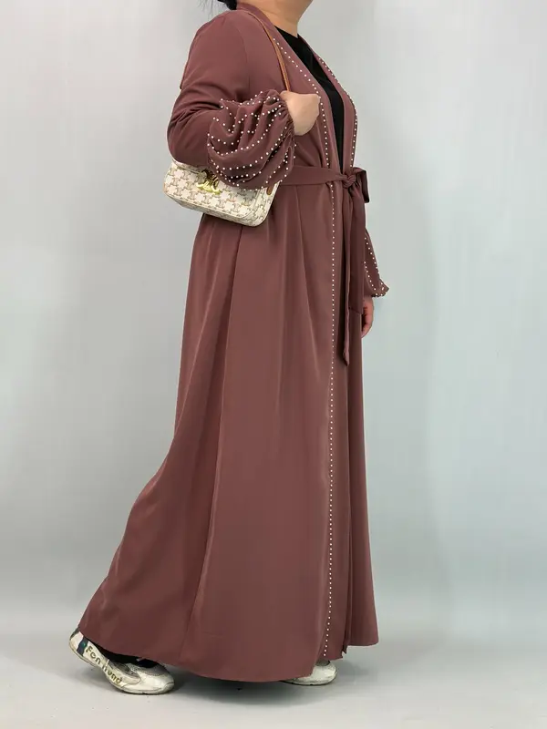 Women's Abaya, Elegant Long Sleeve Abaya for Party Wedding Guest, Ladies Islamic Clothing for All Seasons 4