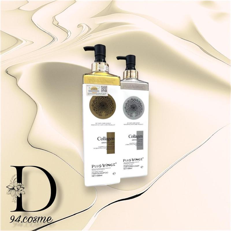 Dầu gội xả phục hồi Plus Vinge Collagen 1000ml Nữ chinh hang