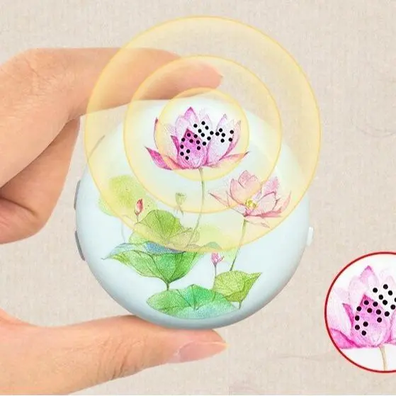Loa nghe Pzhap hình tròn hoa sen Phong Thủy có 56 bài Củ Loa