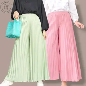 Kulot Plisket panjang  Celana muslim/Kulot Longgar Celana kulot Terbaru Termurah Terlaris