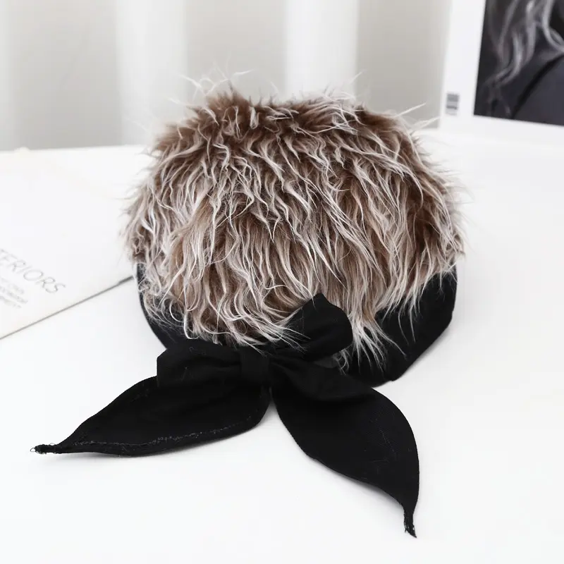 Kreatif kapas kepala topi wig di luar menunggang Tiktok gaya hip hop yang sama topi lucu pasang berbagai topi kongsi 4