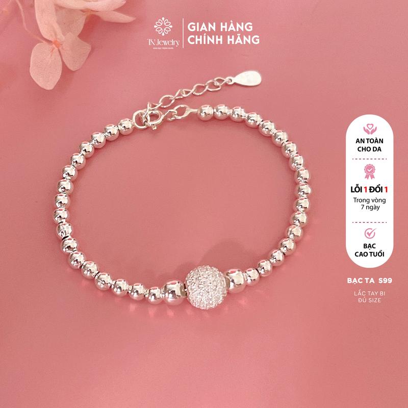 Lắc tay nữ bạc ta S99, trẻ em, ĐỦ SIZE, vòng tay nhiều màu, đeo hàng ngày, đi học, đi làm đi chơi - LTTE 1010