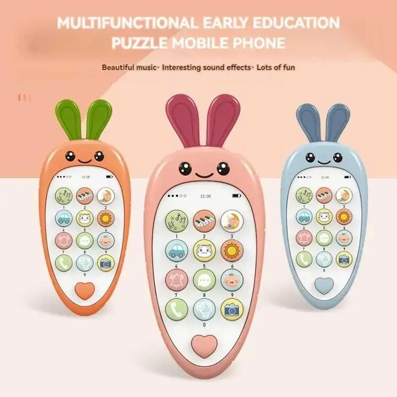 Đồ chơi Điện Thoại di động, Giáo dục sớm thông minh, Câu đố hoạt hình và Học truyện âm nhạc, Mô phỏng cắn mob, dành cho trẻ em Toy Phát Nhạc