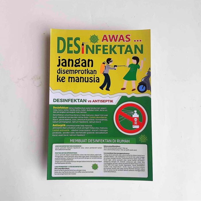 Gambar Poster Desinfektan Jangan Buat Semprot Orang dari Sahabat Sejasa Kab. Sleman Tokopedia