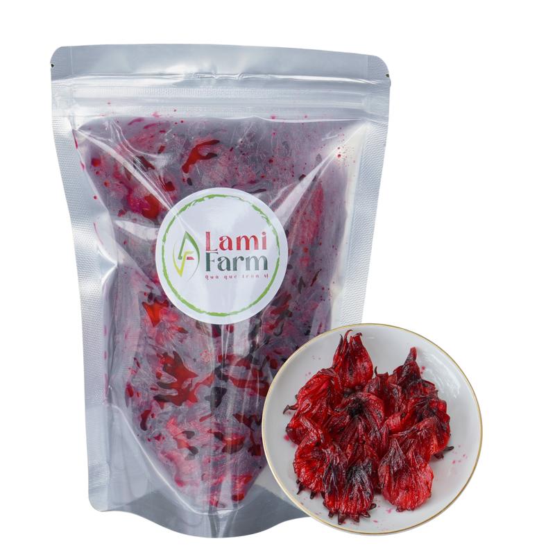 Mứt atiso đỏ ít ngọt siêu giòn (hibiscus, hoa hồng, bụp giấm) vị chua nhẹ Cay Snack Ăn Vặt