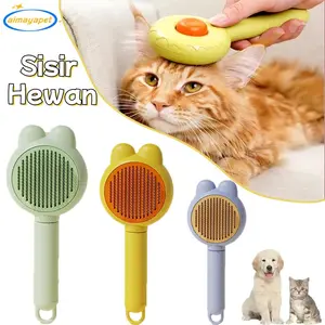 [aimayapet] Sisir Grooming Kucing Anjing Pet Grooming Brush/Peliharaan Anti Kusut Tombol/Peliharaan Kucing Anjing  Pet Comb Brush