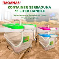 Gambar NAGAMAS Kontainer Box Serbaguna 15 Liter Handle Gagang Penyimpanan dari Nagamas Indonesia Store Kota Tangerang 1 Tokopedia