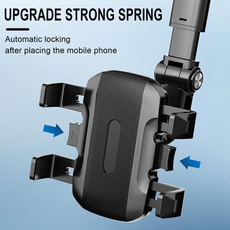 Car Rearview Mirror Phone Holder, 360 Degree Rotatable Car Phone Navigation Bracket, Rearview Mirror Mount, Universal Car Interior Accessories For Most Smartphones 7