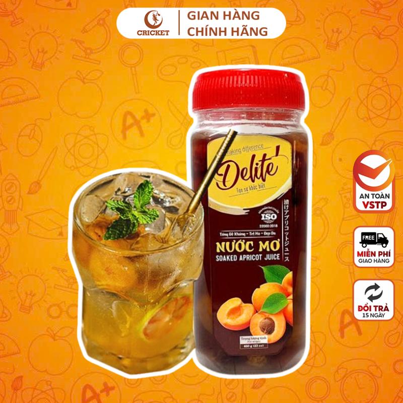 Nước Trái Cây, Nước Hoa Quả Mơ Ngâm Delite Hũ 650g 1