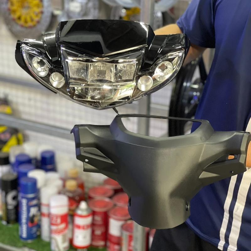 Đầu đèn 2 tầng xinhan kim cương lắp Sirius 50-110cc + TẶNG CHÂN H4+ TẶNG DEMI