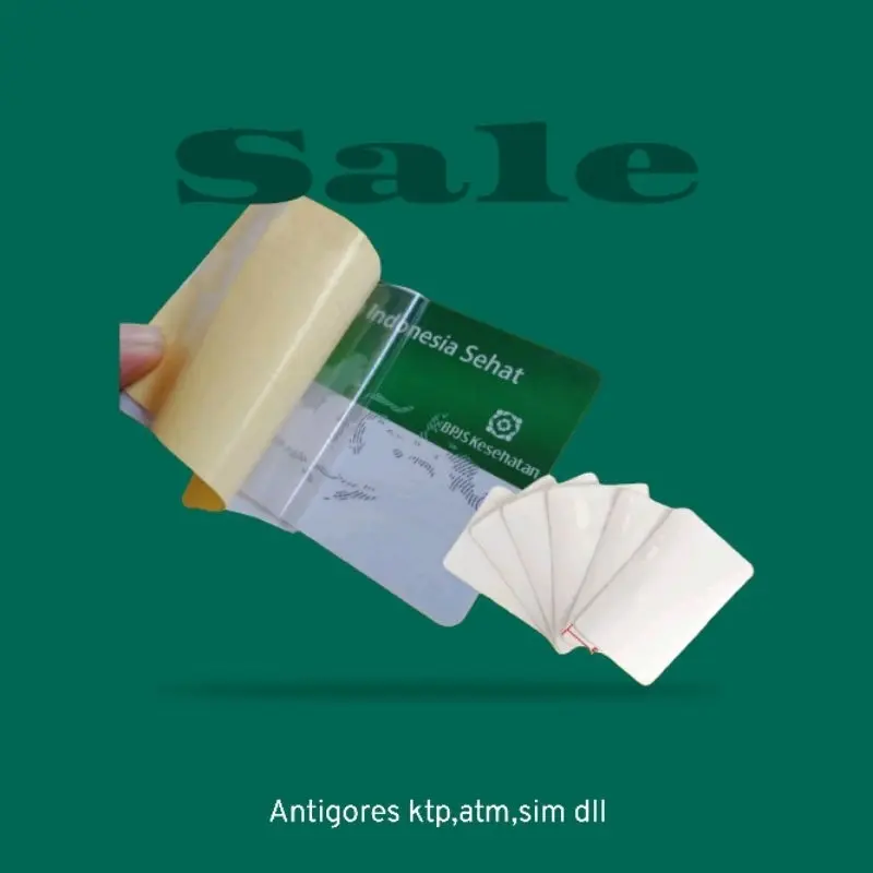 Plastik pelindung ATM / SIM / KTP / Kartu Nama Cover pelindung anti gores ktp di banjarmasin