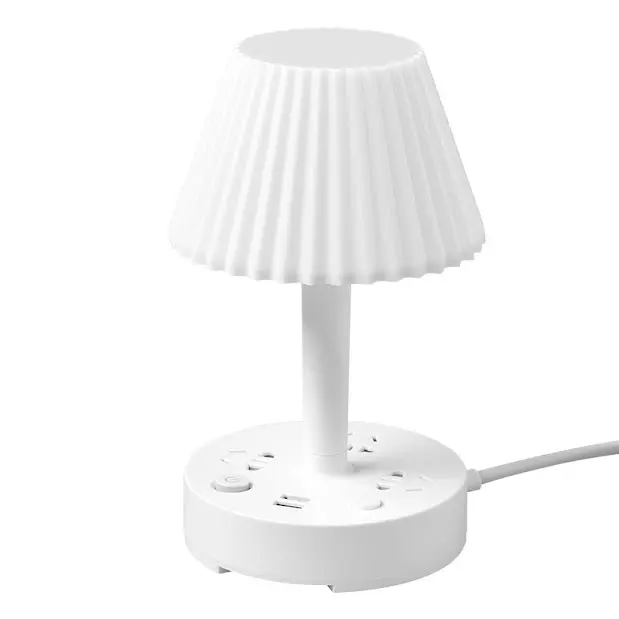 Đèn để bàn thông minh, đèn ngủ kết hợp ổ cắm USB, 3 chế độ sáng, ổ cắm 2 chân, dây dài 1,8m 4