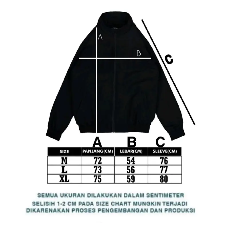 Jaket Parasut Track Suit Jaket Pria Wanita Kekinian Bahan Taslan JN Terbaik 8