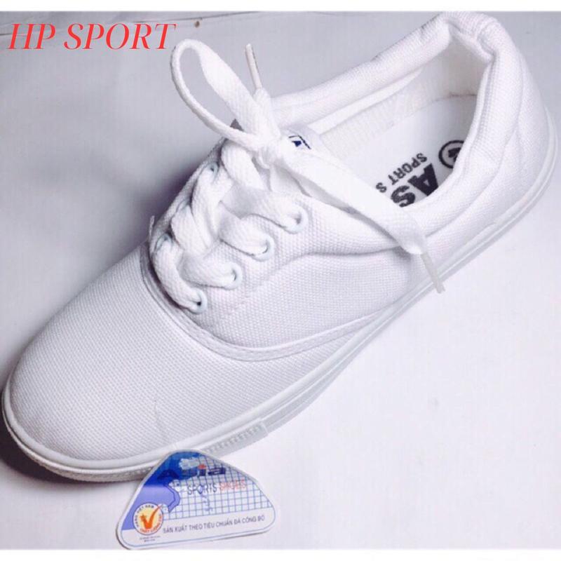Giày bata trắng asia cột buộc dây M03Z - Giầy Học Sinh - Giày Thể Dục Shoes Nam Nữ Đế Bằng Sneaker