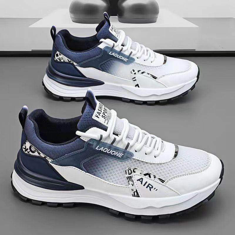 Product Introduction of Men's Shoes New Breathable Mesh Surface Wild Running Sneaker 2025 Spring Thin Soft Bottom Non-Slip Deodorant Teenagers 1