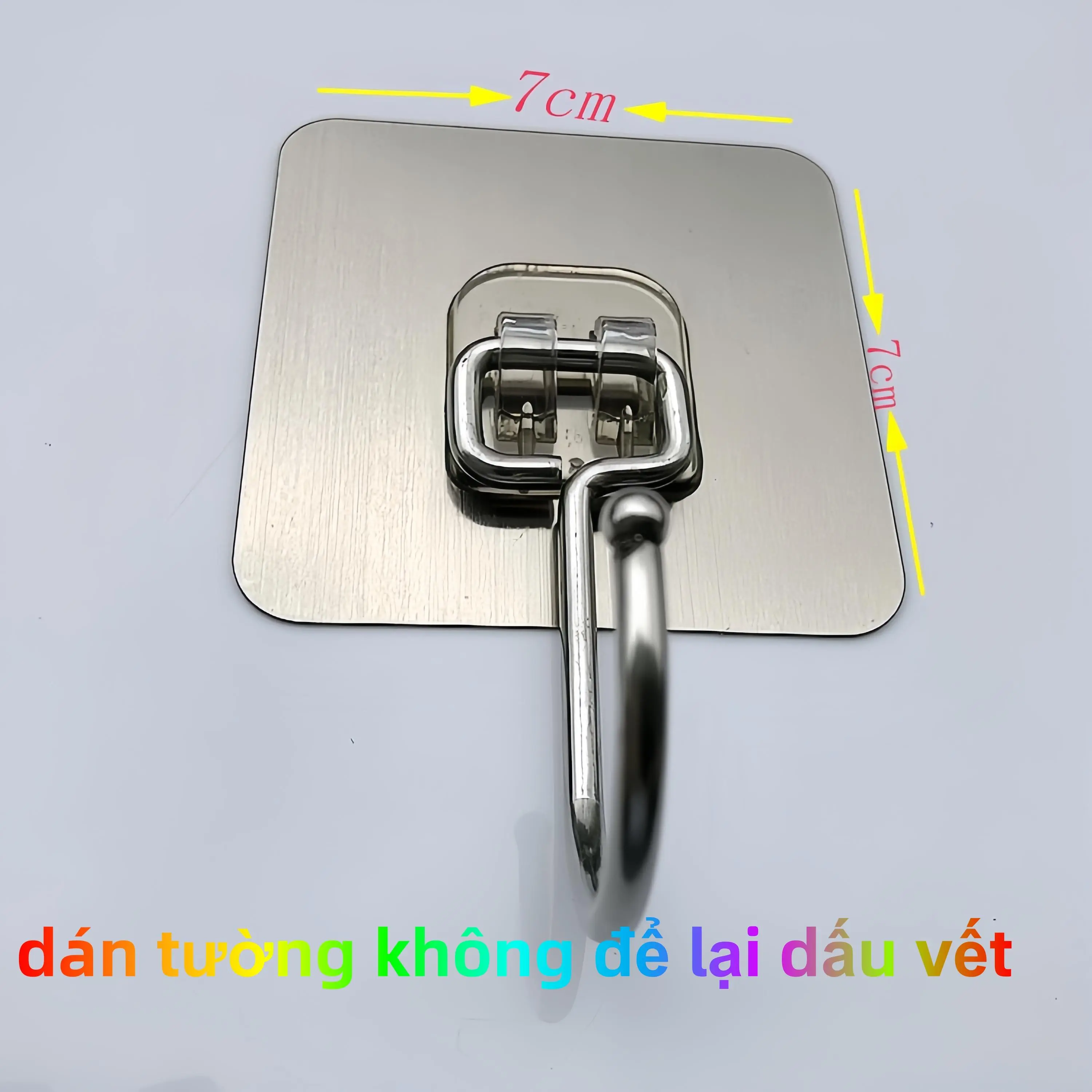 Móc không dấu vết, khả năng chịu lực chắc chắn, thích hợp treo túi xách, mũ, dụng cụ nhà bếp phía sau cửa,dán tường không để lại dấu vết Treo Tường