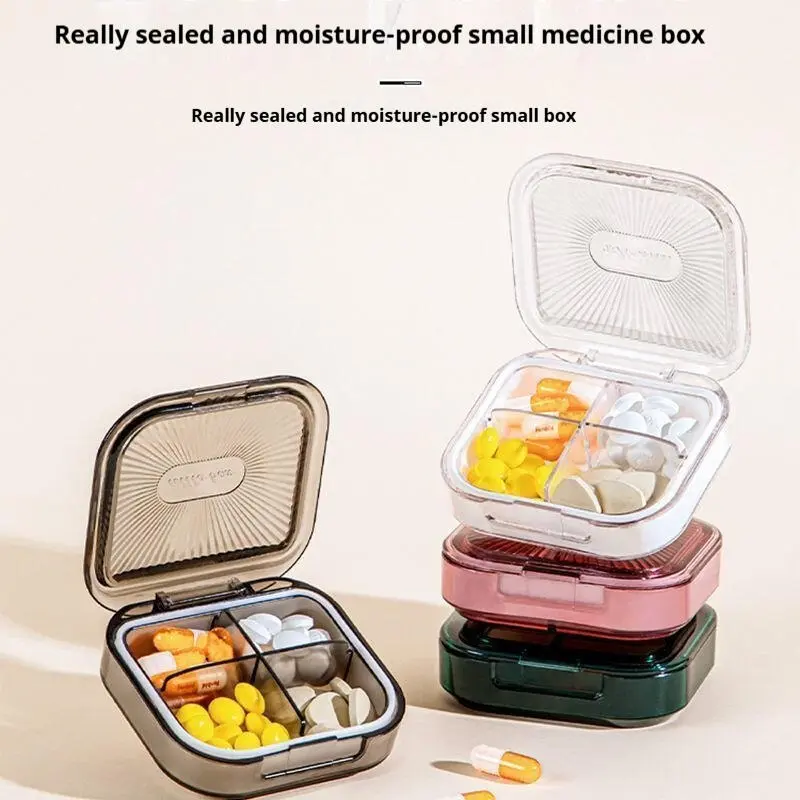 Kotak ubat mini, kotak pakej ubat, kotak penyimpanan ubat，Sealed moisture-proof small medicine box, portable medicine packaging and storage box, medicine box carried with you seven days a week time  capsule kotak  apotek  mini kotak  plastik