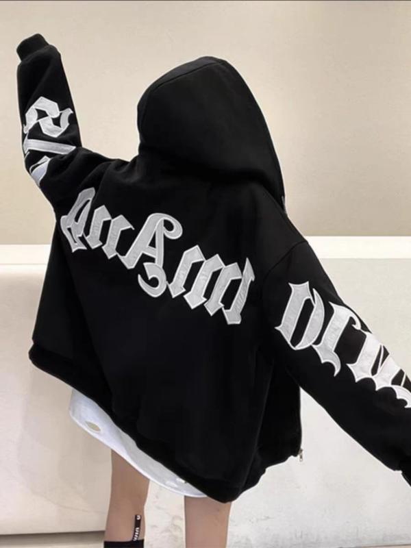  Áo Khoác Hoodie in chữ To Nón Hai lớp Mẫu Nữ Cánh Dơi Siu Hot Women Top 