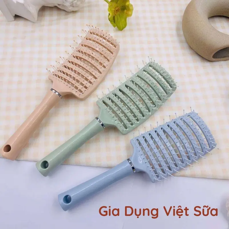 Lược Bán Nguyệt Chải Tóc Gỡ Rối Đa Năng - Lược Chải Làm Tạo Phồng Chân Tóc - Lượt Massage Đầu Mini