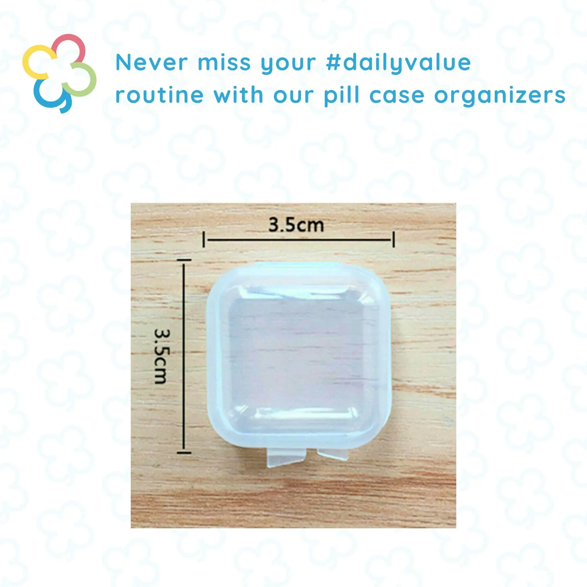 Mini Plastic Pill Organizer Storage Box