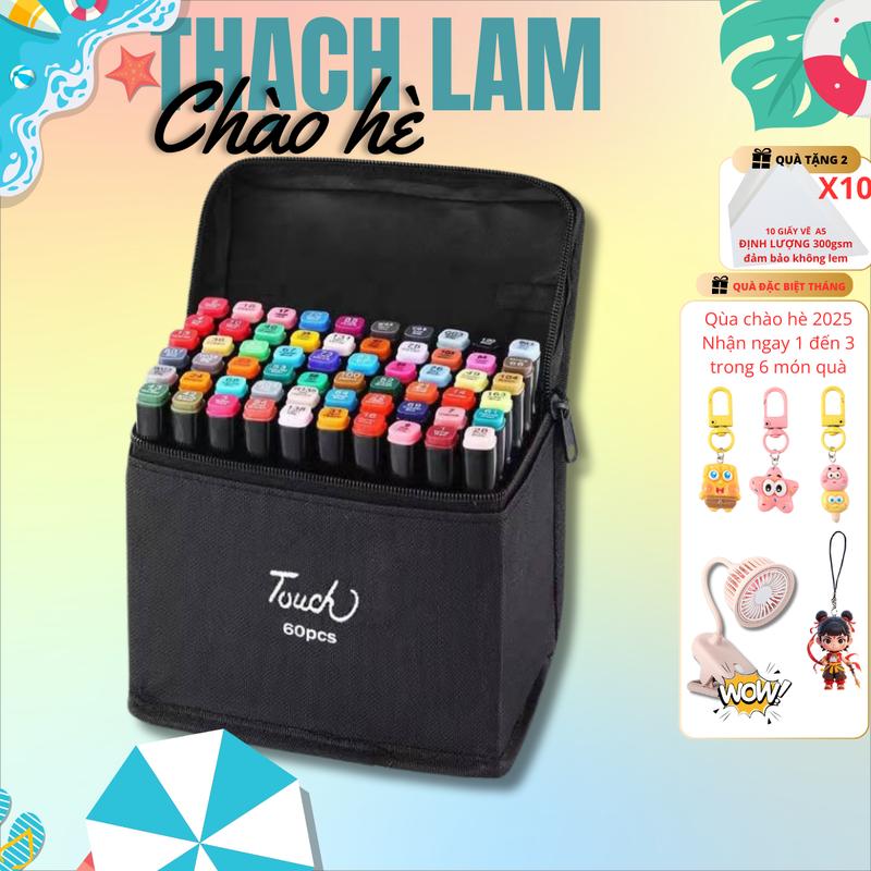 Bút Marker brush Đánh Dấu 2 Đầu Bút Vẽ Tranh Màu Nước 24/36/60/80 Màu Bút Màu Dạ Cho Học Sinh Và Trẻ Em Bút  touch