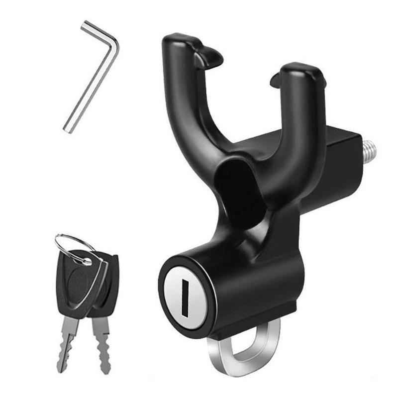 Móc Treo Đồ Kèm Khoá Chống Mất Mũ Bảo Hiểm Loại 2 Sừng ( Hợp Kim Nhôm Cao Cấp ) Lắp Tất Cả Các Dòng Xe Máy - Xe Điện