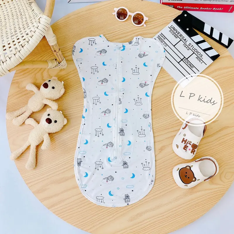 (MS71)Nhộng chũn thun lạnh siêu mềm mịn cho bé yêu màu trắng 4