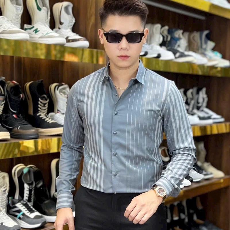 Sơ Mi Kẻ Sọc Dài Tay Nam Cao Cấp Sang Trọng D06 2