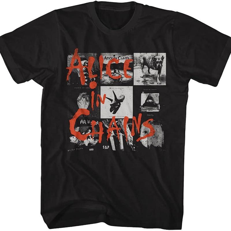 Áo Thun Nam ngắn Tay, Album Bụi Bẩn Màu Đen Alice Chain Rooster, Phong Cách Nhạc Thập Niên 90, Được Bán Bởi Alice Chain 0