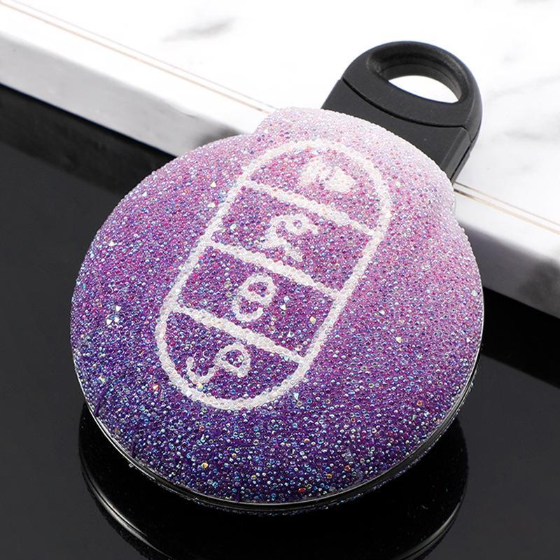 Product Introduction of Rhinestone Decor Car Key Case, 1 Count Car Key Protector, Fashionable Car Key Case for BMW Mini Cooper, Car Interior Accessories for Women & Girls 8