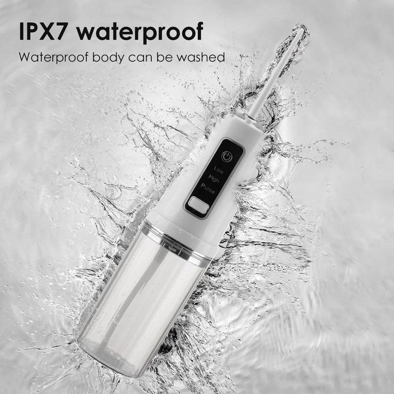 Portable Dental Water Flosser, 1 Set 4 Nozzles Oral Irrigators with Base Storage Design, Mouth Washing Machine, Personal Care Tool for Teeth Cleaning 3