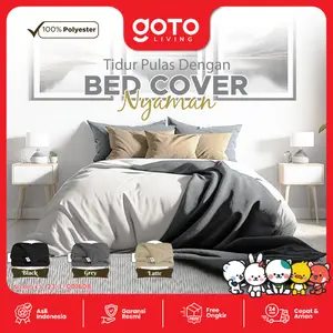 (Best Offer) Goto [COD] Plush Bed Cover Selimut Dewasa Bedcover Polos Halus Lembut Tebal