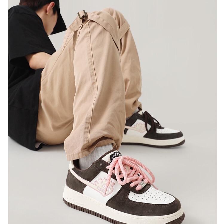 CAT & SOFA  - giày Pink/Brown Shoelaces chính hãng AC219 2