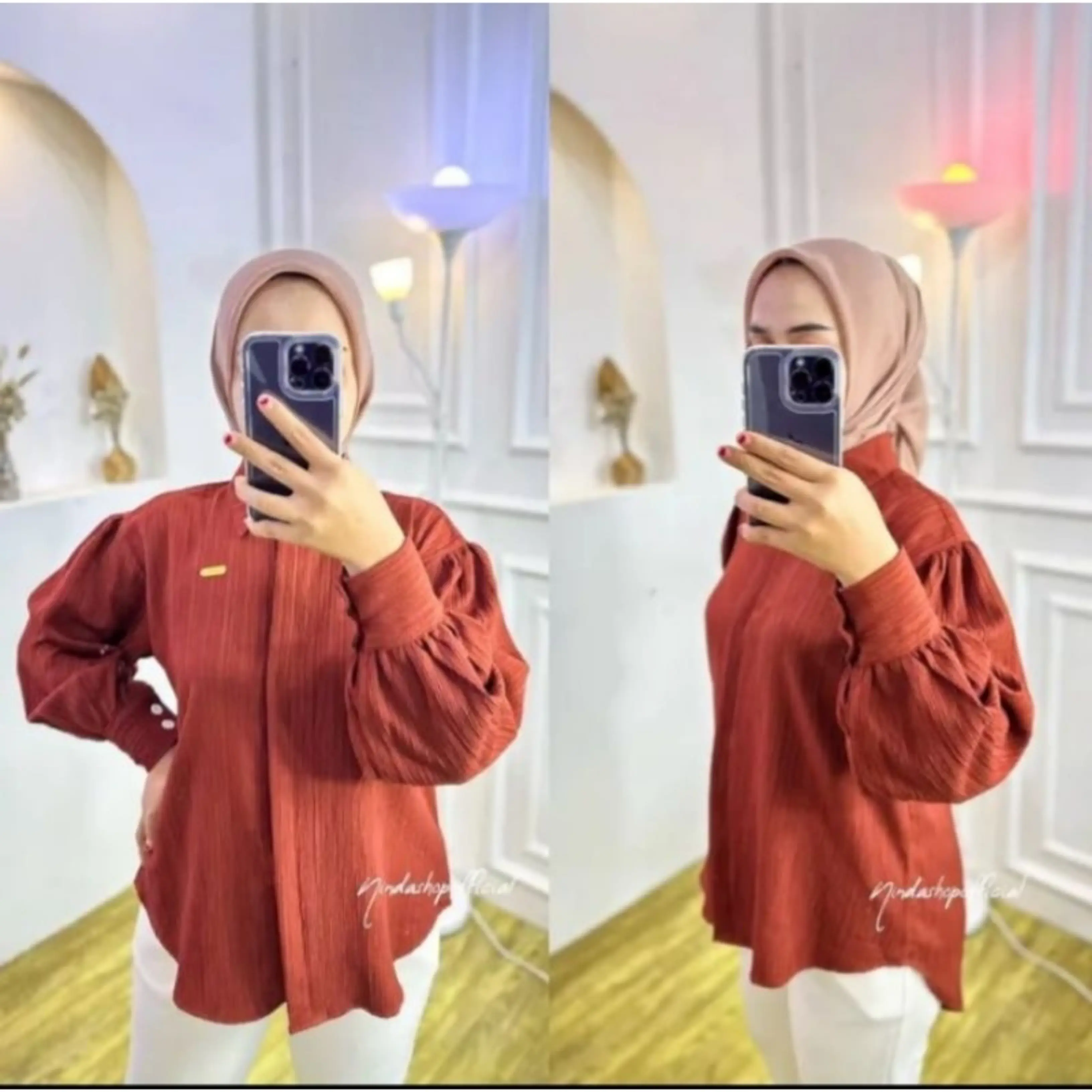 Atasan Wanita Kemeja Luna Lady Crush Shirt oversize