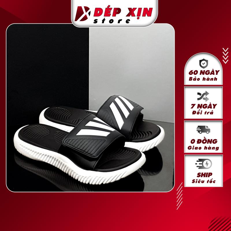 Dép Quai Xé Nam Nữ Cao Cấp Đế Cao Su Non 3cm Siêu Nhẹ Chống Trơn (Đen Đế Trắng)